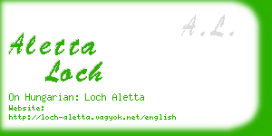 aletta loch business card